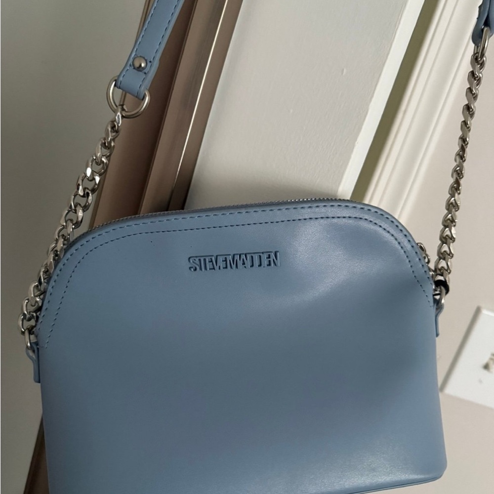 Steve Madden Light Blue Crossbody Bag with Chain Strap